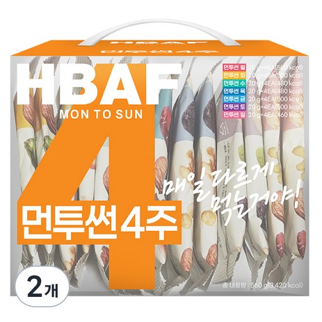 바프 먼투썬 4주 하루견과, 560g, 2개-추천-상품