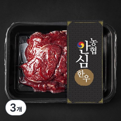 농협안심한우 정육 1+등급 불고기용 (냉장), 300g, 3개-추천-상품