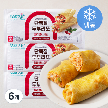 테이스틴 단백질 두부리또 칠리살사치킨 (냉동), 130g, 6개-추천-상품