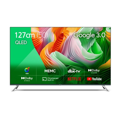 더함 4K UHD QLED 구글 OS TV, 127cm(50인치), UA501QLED VA SH 2023C1, 스탠드형, 고객직접설치-추천-상품