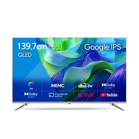 더함 4K UHD QLED 구글 OS TV, 139cm(55인치), NA551QLED SMART HOME60 24K1, 스탠드형, 고객직접설치-추천-상품