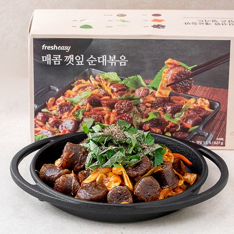 프레시지 매콤 깻잎 순대볶음, 627g, 1팩-추천-상품