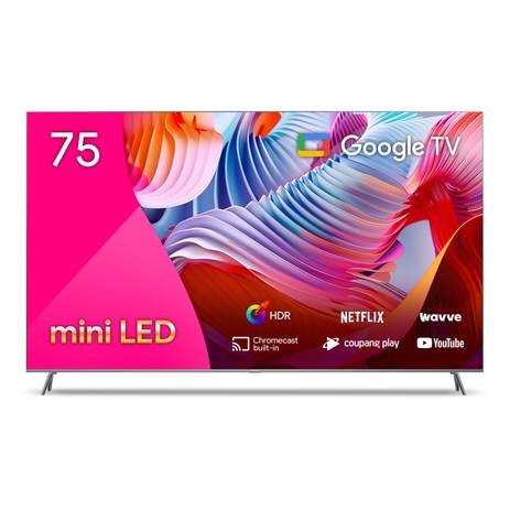 더함 4K UHD QLED 스마트 Mini LED 144Hz 로컬디밍 돌비 AI 구글3.0 게이밍프로 TV 방문설치, 191cm(75인치), UG751MINILED-SMART-GAMING144-24T1, 벽걸이형-추천-상품