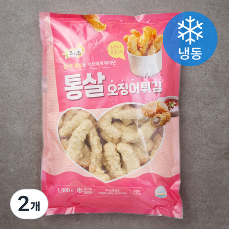 굿프랜즈 통살 오징어튀김 (냉동), 1000g, 2개-추천-상품