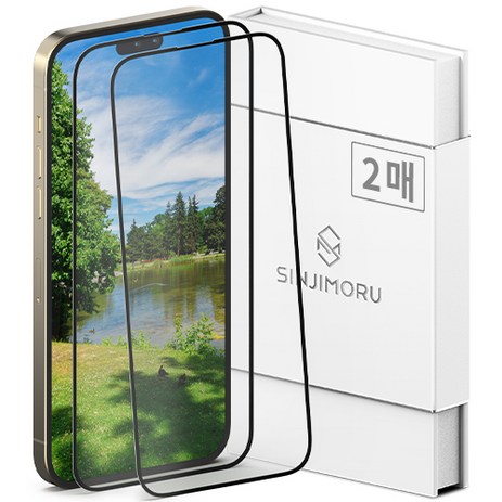 신지모루 풀커버 하이브리드 휴대폰 강화유리 액정보호필름 2p 세트, 2매-추천-상품