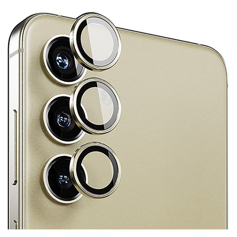 빅쏘 빛번짐 방지 부착가이드 갤럭시 후면 카메라 렌즈 링 강화유리 휴대폰 보호필름 옐로, 1세트-추천-상품