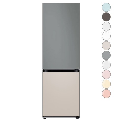 [색상선택형] 삼성전자 비스포크 2도어 키친핏 냉장고 333L 방문설치, RB33A3662AP-추천-상품