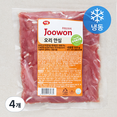 주원산오리 오리 안심 (냉동), 500g, 4개-추천-상품