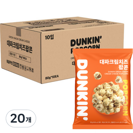 던킨 대파크림치즈 팝콘, 20개, 80g-추천-상품