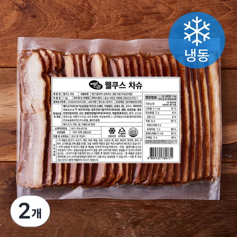 웰쿠스 차슈 (냉동), 1kg, 2개-추천-상품