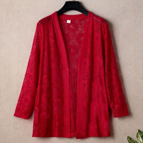 마더브띠-여성용-플라워-레이스-망사-가디건-추천-상품