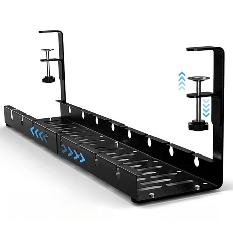 무타공 책상 멀티탭 거치대 정리함 콘센트 전선, 블랙, 1개-추천-상품