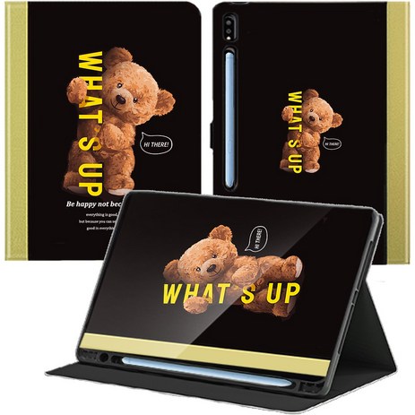 태블리 갤럭시탭 S9 FE S9+ 울트라 플러스 S펜 수납 케이스, WHATS UP[북커버]-추천-상품