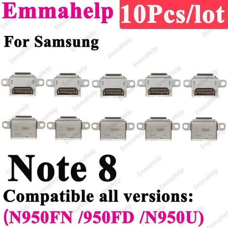 휴대폰 핸드폰 스마트폰 수리 부품 EmmaHelp 오리지널 USB 충전 포트 커넥터 삼성 호환 S21 S22 S10 S20 플러스 S23 울트라 S20FE 노트 20 S9 S8 충, [11] Note8-추천-상품