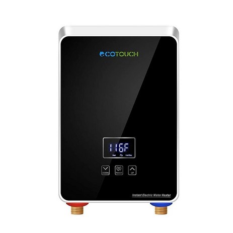 탱크 없는 온수기 전기 5.5kw 240V ECOTOUCH 사용 포인트 디지털 디스플레이 자체 변조 기능이 있는 순간 과열 보호 화이트, Black, 1개-추천-상품