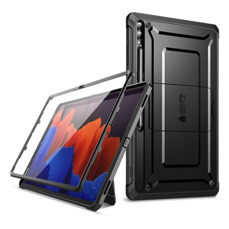 Supcase 갤럭시 탭 S10울트라 S9울트라 갤럭시 탭 S8울트라 14.6 호환 케이스 보호필름 펜홀더 스탠드, 블랙-추천-상품