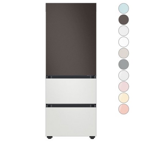 [색상선택형]-삼성전자-비스포크-김치플러스-3도어-키친핏-냉장고-313L-방문설치-글램-핑크-추천-상품