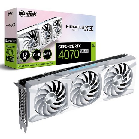 이엠텍 이엠텍 지포스 RTX 4070 SUPER MIRACLE X3 WHITE D6X 12GB-추천-상품