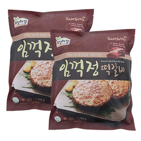 삼양새아침 모닝하임 임꺽정 떡갈비 1.2kg, 2개-추천-상품