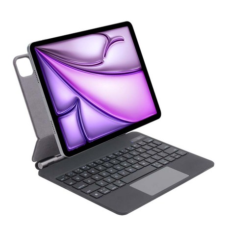 아이패드 에어6 세대 M2 호환 11인치 13인치 매직 키보드 블루투스 케이스 한글 각인 iPad Air 케이스나라, 블랙-추천-상품