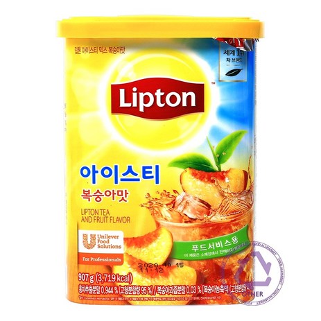 푸드올마켓_ 립톤 아이스티 믹스 복숭아맛 907g-추천-상품