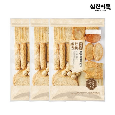 [삼진어묵] 옛날모듬어묵 플러스 x 3개, 1kg-추천-상품