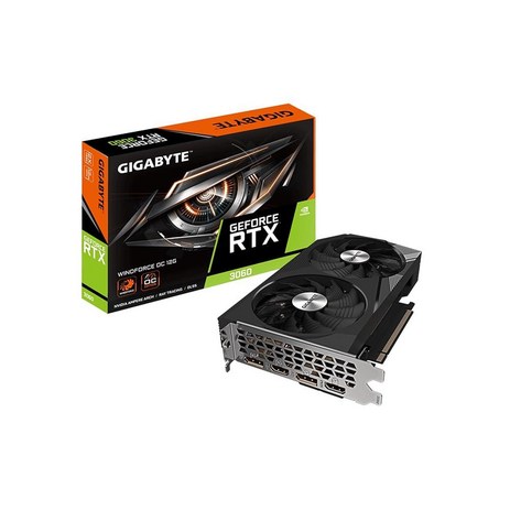 GIGABYTE GeForce RTX 3060 게이밍 OC 12G (REV2.0) 그래픽 카드 3X WINDFORCE 팬 12GB 192비트 GDDR6 GV-N3060GAMI, 지포스 RTX 3060 윈드포스 OC 12G (REV2-추천-상품