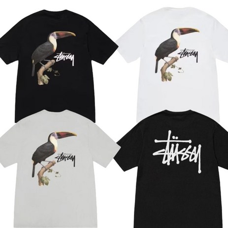 스투시 본사 정품 투칸 티 라운드 반팔티 STUSSY 베이직 티셔츠 남녀 공용 1905000-추천-상품