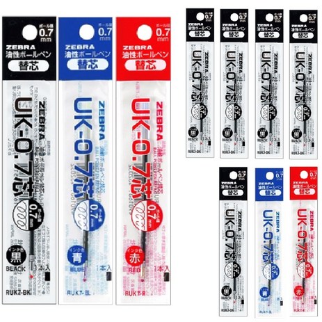제브라 클립온 멀티 소프트 ZX3C ZX3C+S 리필심 UK-0.7 10개, UK 0.7 혼합 x 10개(흑6청2적2)-추천-상품