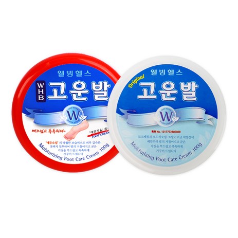 웰빙헬스 WHB고운발 100g x 1통 + 웰빙헬스 오리지널 고운발 풋크림 100g x 1통, 3세트, 1개입-추천-상품