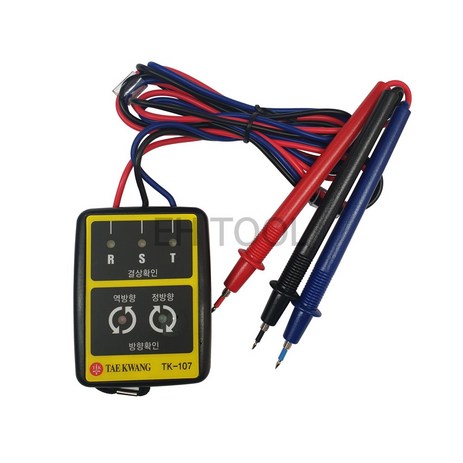 태광전자 검상기 TK-107 검상계 상테스터기 감지 전압 측정 탐지기 PHASE ROTATION TESTER CHECKMAN 감지기, 1개-추천-상품