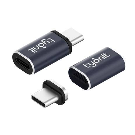 타이오닛 마그네틱 USB C 아답터 2세트 40Gbps 100W PD 충전 풀24핀 썬더볼트 3/4 완벽 호환 고속데이터 전송 고속충전 자석 C타입 젠더-추천-상품