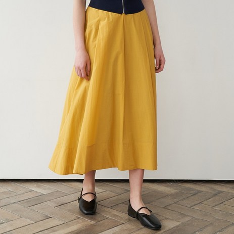 올리브데올리브 플레어 원턱 롱 스커트 OW2MS338S-추천-상품