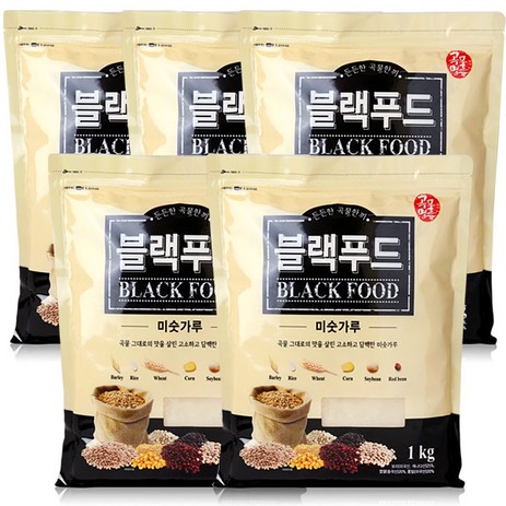 블랙푸드 미숫가루 1kg x5개 곡물명가 선식, 5개-추천-상품