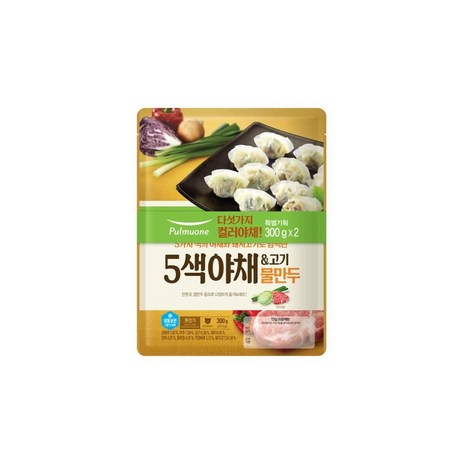 풀무원 오색야채 물만두 (300gx2봉) [맛있는] [간편식], 4개, 600g-추천-상품