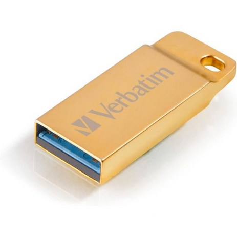 메모리 usb ssd 버바팀 16GB 메탈 이그제큐티브 USB 플래시 드라이브 - 실버 98748, 64 GB 3.0_Gold-추천-상품