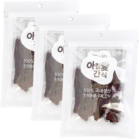 아침애 강아지 수제간식 3개세트 특가전, 3개, 말고기 육포60g-추천-상품