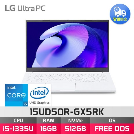 LG전자 울트라PC 15UD50R-GX5RK, Free DOS, 16GB, 512GB, 화이트-추천-상품