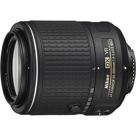 NIKON AFSDX NIKKOR 55200mm f45.6G ED VR II 렌즈 화이트박스 신품, Black-추천-상품