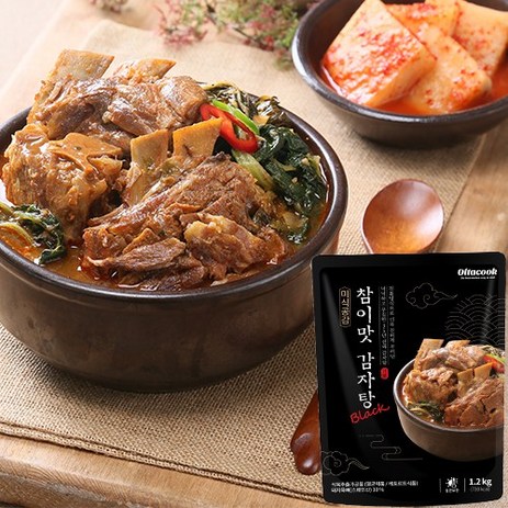 참이맛 감자탕 블랙, 1.2kg, 5개-추천-상품