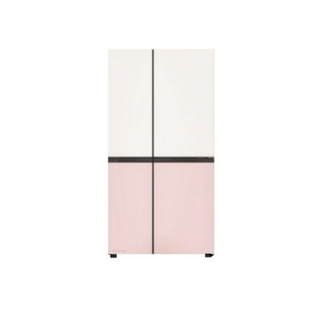 LG전자 디오스 오브제 컬렉션 매직스페이스 양문형 냉장고 S834BP20 832L 방문설치, 베이지 + 핑크-추천-상품