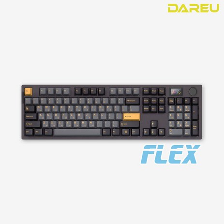 다얼유 A104 PRO FLEX 퀵스왑 가스켓 유무선 기계식 키보드 (알루비얼골드 스노우축)-추천-상품