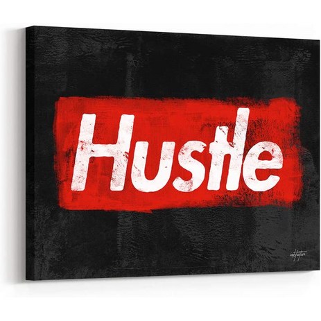 노 브랜드 Supreme Hustle Inspirational Quote Canvas Art Wblack Frame Daily Hustle은 인생에서 당신의 위치를 발전시킵니다., no frame-추천-상품