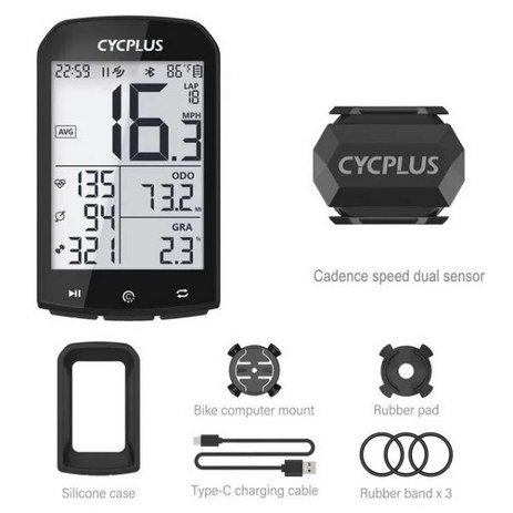 CYCPLUS M1 자전거 액세서리 GPS 자전거 컴퓨터 사이클링 속도계 Garmin Zwift 용 Bluetooth 4.5 ANT + Ciclismo 전력계, CHINA, M1and sensor C3-추천-상품