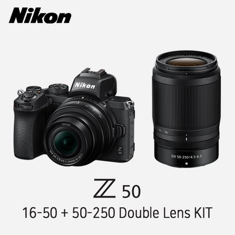 [니콘코리아정품] Z50 + 16-50mm + 50-250mm KIT 미러리스 카메라 / 최신상품 당일발송-추천-상품