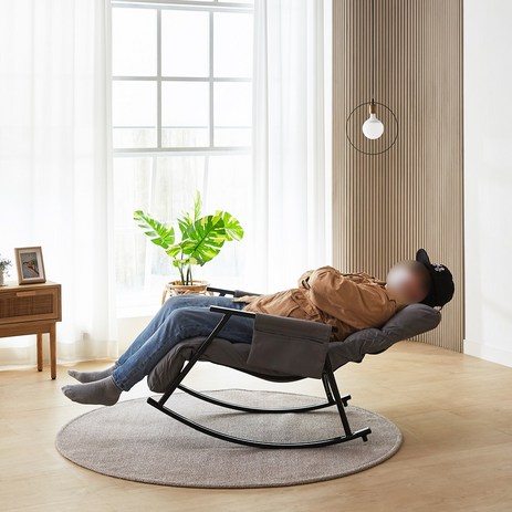 블루밍홈-매직-흔들의자-1인용-리클라이너-안락-스윙체어-그레이-추천-상품