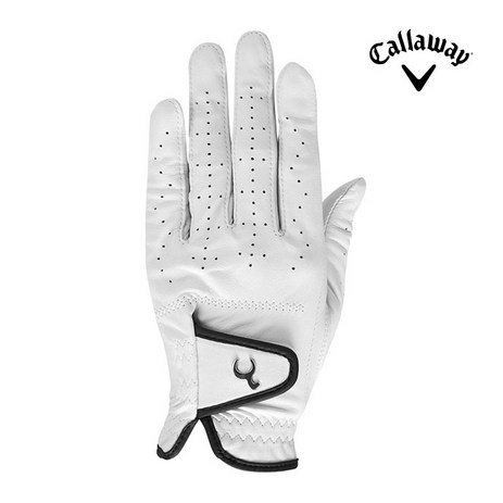 캘러웨이 필리 여성 양손 양피 골프장갑, 화이트/블랙-추천-상품
