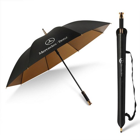 레나틱 프리미엄 벤츠 골프 튼튼한 대형 자동 장우산, 1개, 벤츠장우산(골드)-추천-상품