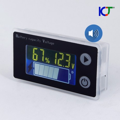 KCJ 볼트메타 전압 게이지 배터리 잔량표시 저전압 경보음 볼트 암페어 - VT-S 메타 (경보음), 1개-추천-상품