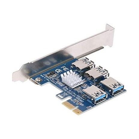 PCIe 1 ~ 4 PCIExpress 16X 슬롯 라이저 카드 PCIE 1X 외장 USB 3.0 어댑터 비트코인 채굴기용 승수 1Pcs-추천-상품